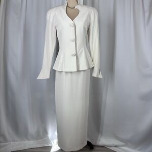 Daymor Couture 2pc Formal Gown Maxi Long Skirt Set Sz 10 Wedding Mother Of Bride